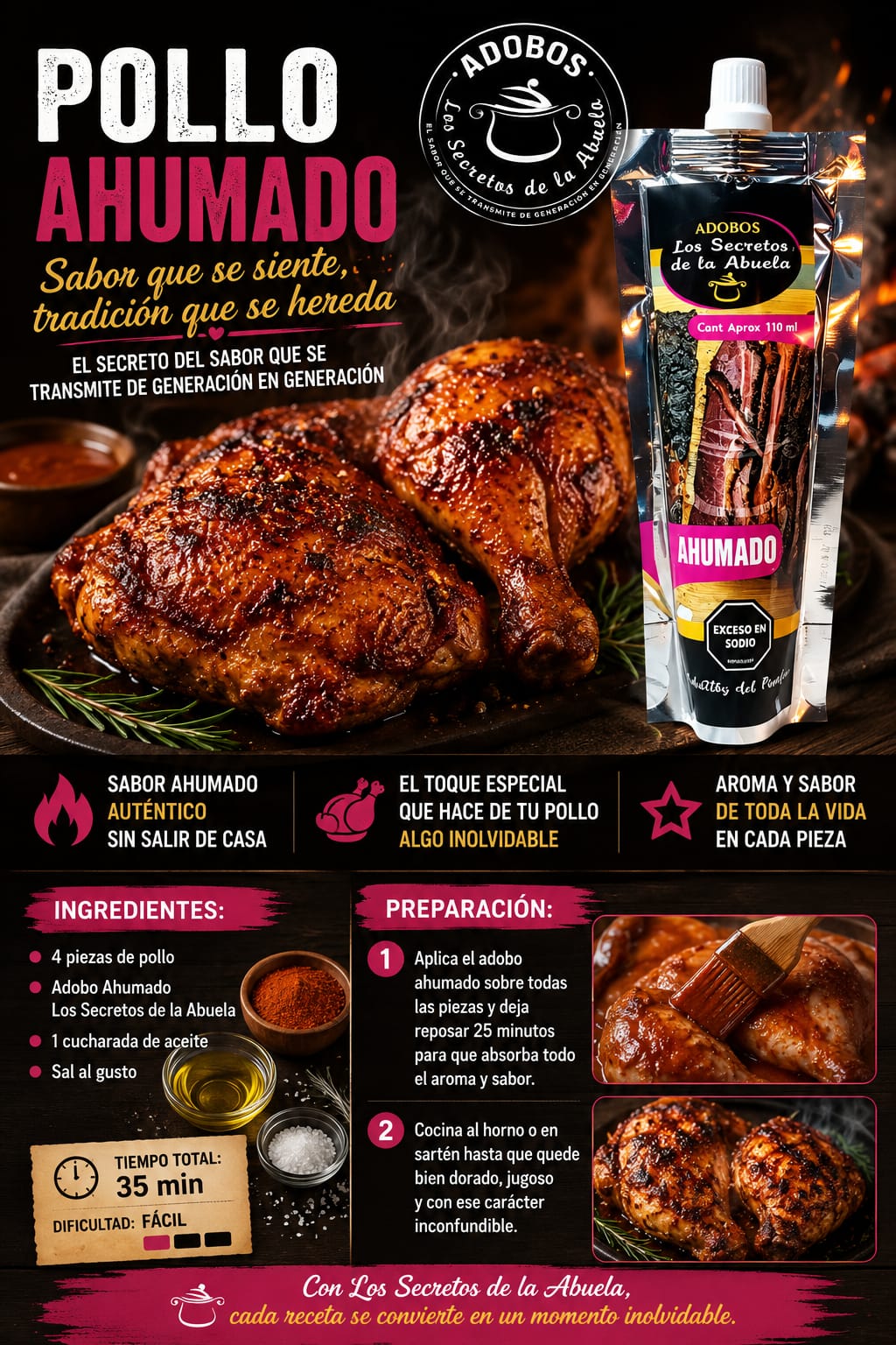 Pollo ahumado