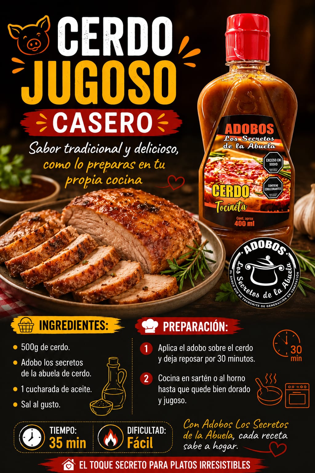 Cerdo jugoso