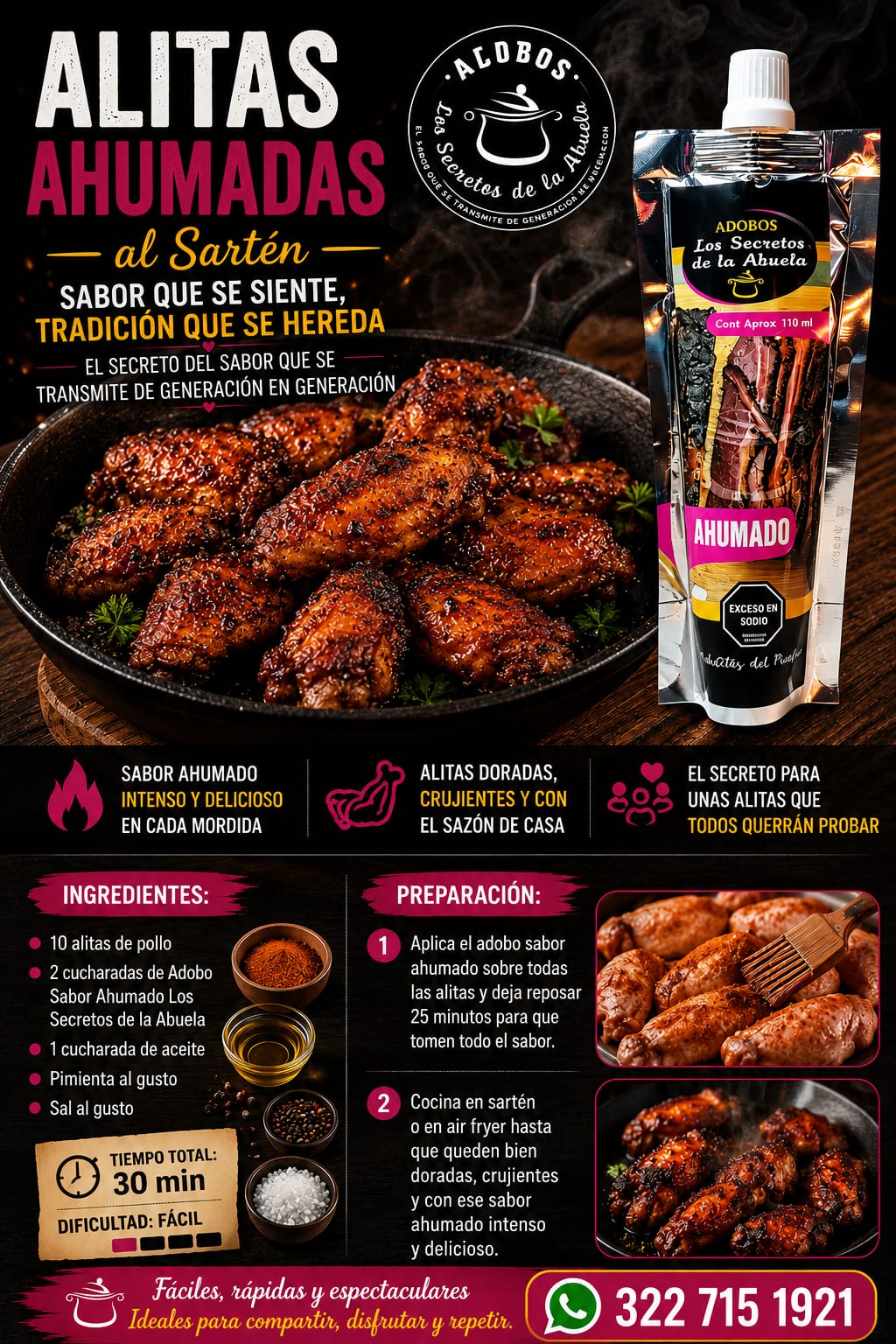 Alitas ahumadas