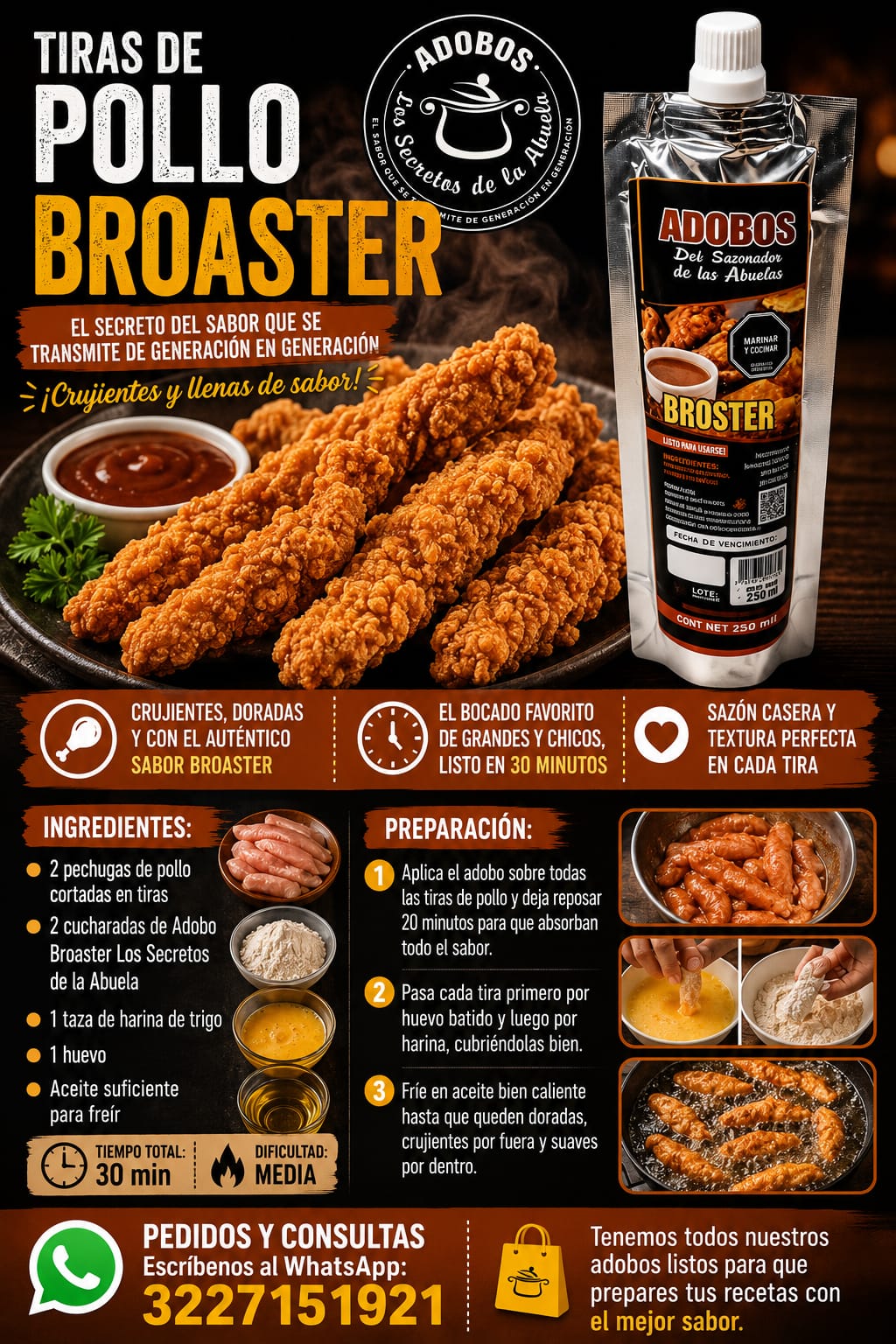 tiras de pollo