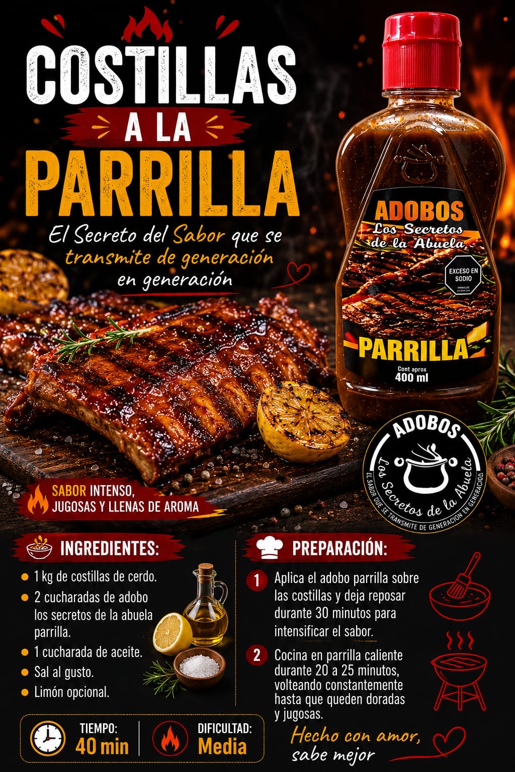 Costilla a la parrilla